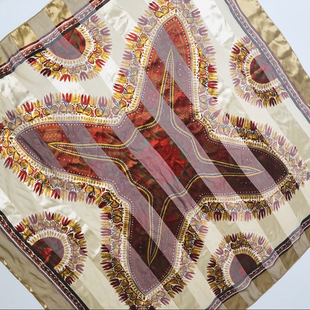 Oversized Satin-Soft Scarf or Decor Table Flat Lay